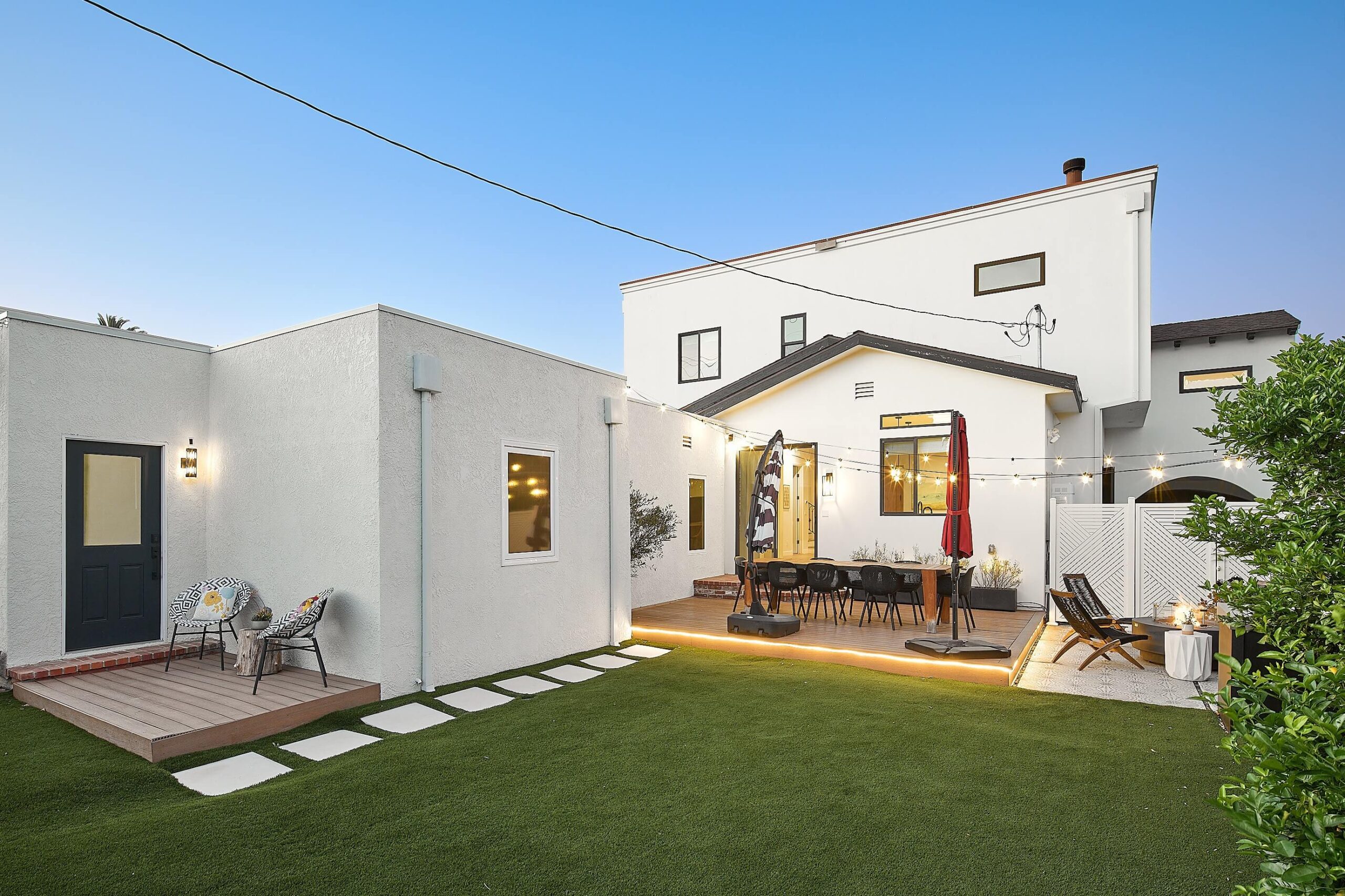 Mediterranean home remodel backyard after scaled