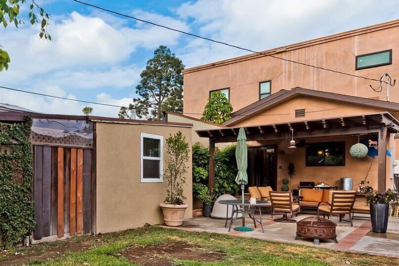 Mediterranean home remodel backyard before
