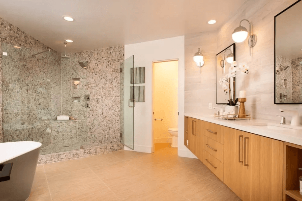 Primary bathroom remodel Before