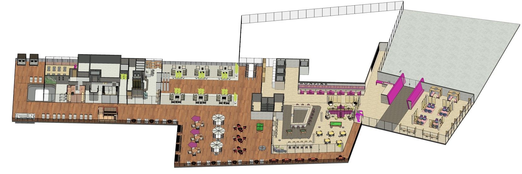 Noem Moxy Hotel Axonometric Level 1