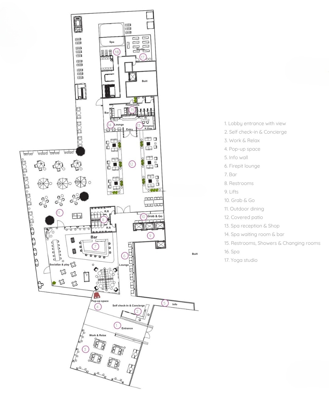 Noem Moxy Hotel Floor plan